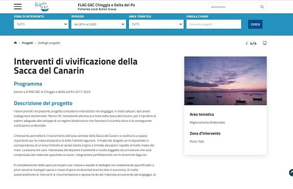 Sito AgID FLAG GAC scheda progetto