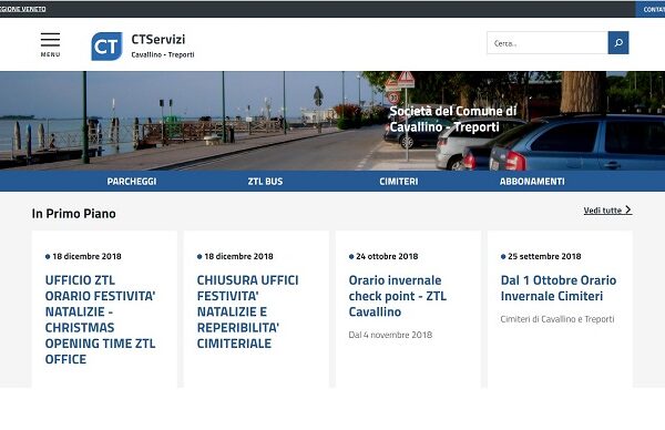Sito web agid per CT Servizi