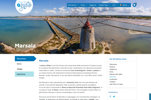 Portale Turistico Itinerari del Gusto - Marsala