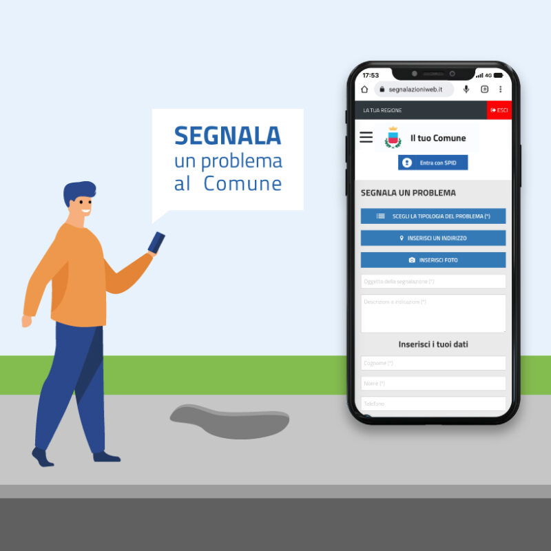 Inviare segnalazioni al Comune - Segnalazioni Web