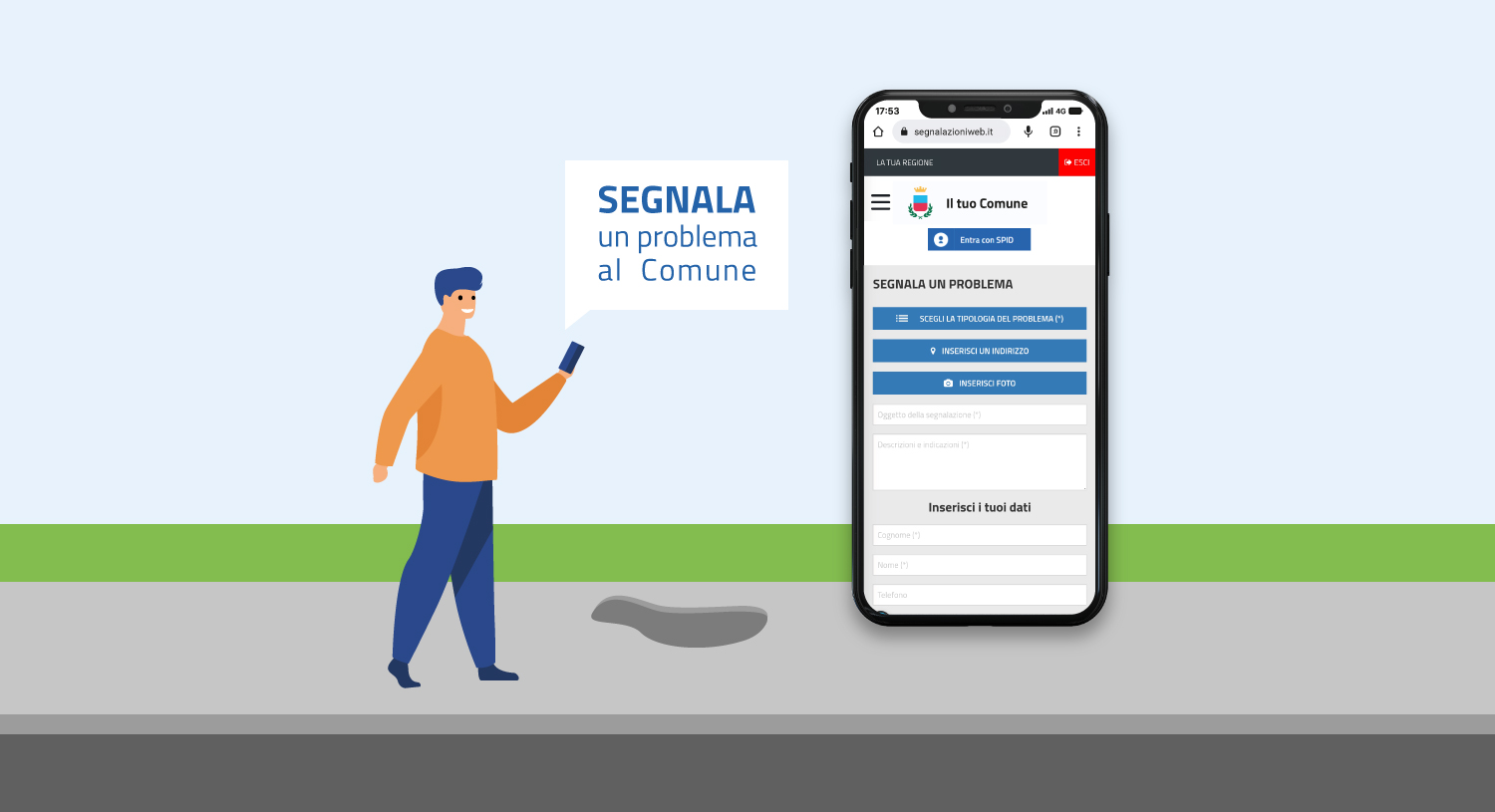 Inviare segnalazioni al Comune - Segnalazioni Web