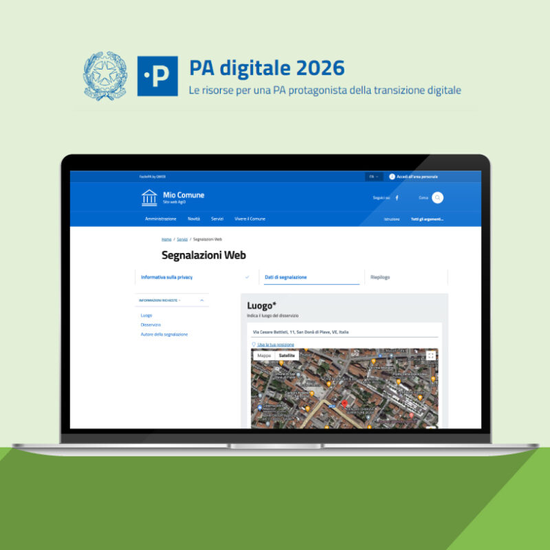 Modulo segnalazione online AGID per PNRR - Segnalazioni Web