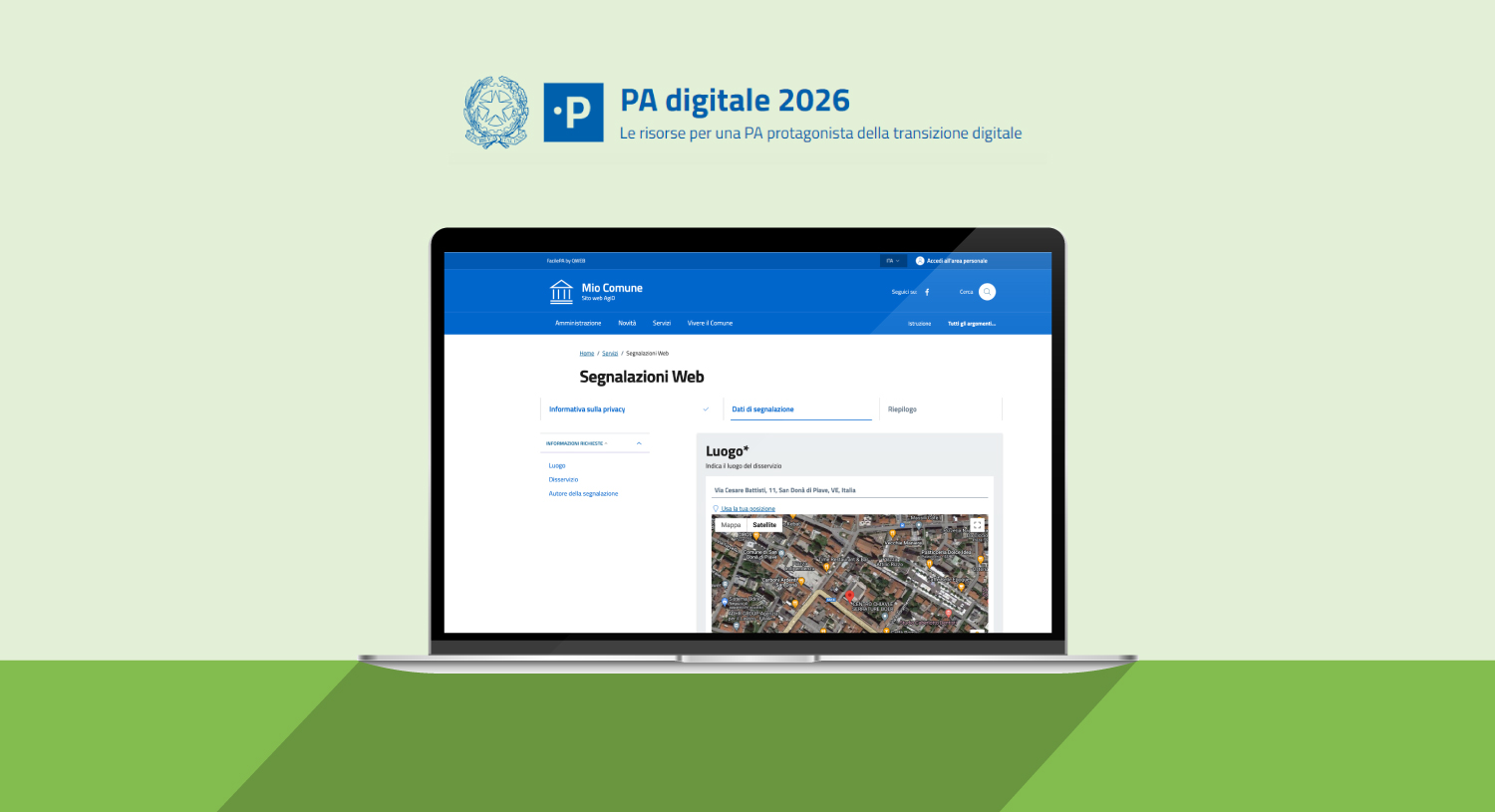 Modulo segnalazione online AGID per PNRR - Segnalazioni Web