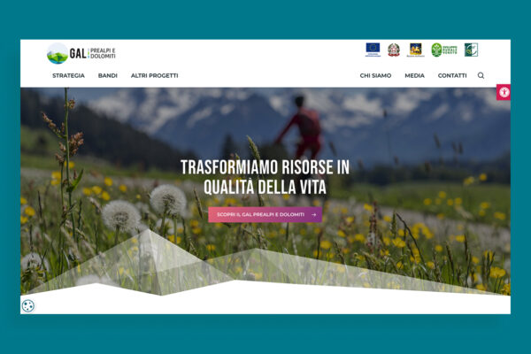 Nuovo sito web per GAL Prealpi e Dolomiti