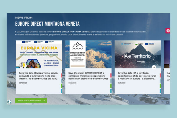 Nuovo sito web per GAL Prealpi e Dolomiti