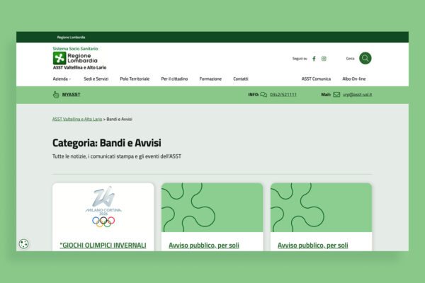 Nuovo sito web ASST Valtellina Alto Lario