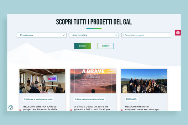 Nuovo sito web per GAL Prealpi e Dolomiti