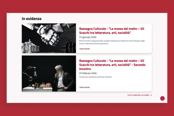Sito web del Museo degli Scacchi di Marostica secondo modelli Designers Italia per i musei civici