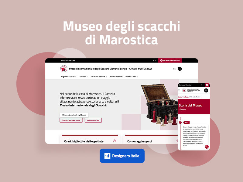 Sito web Museo degli Scacchi di Marostica secondo modelli Designers Italia per i musei civici